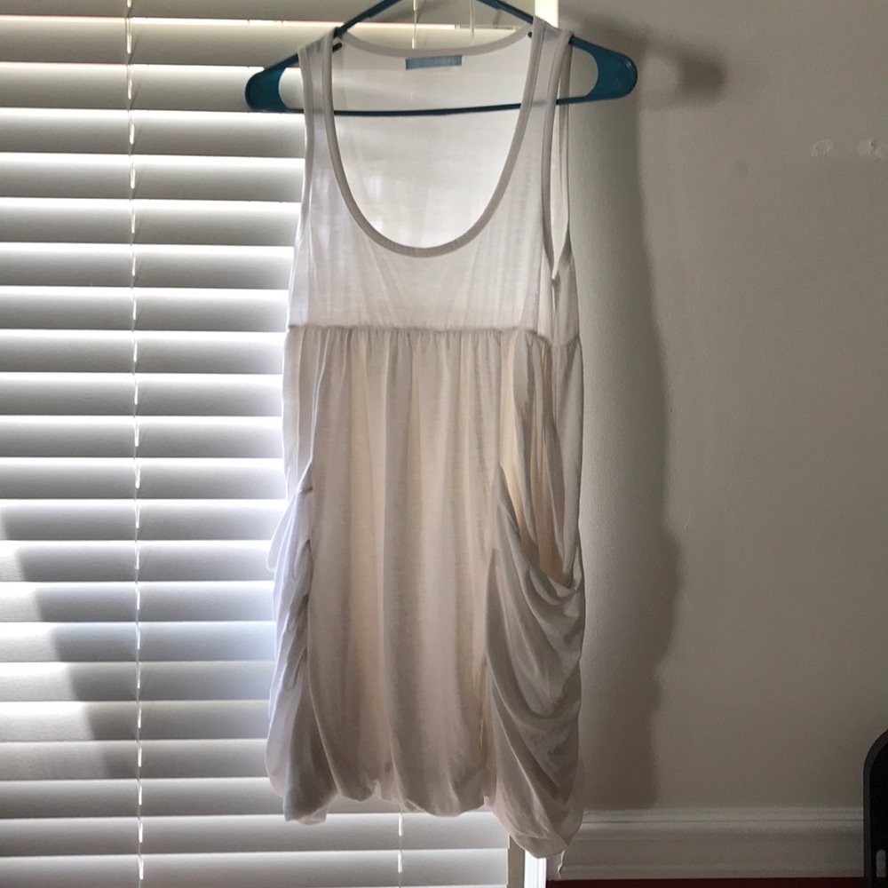 Sleeveless white tunic dress size M